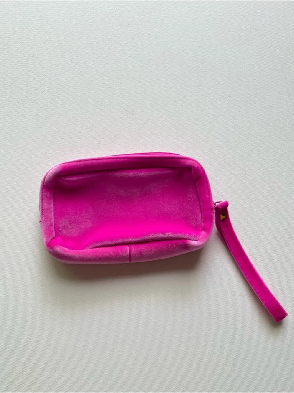 Valentino Pink Velvet Makeup Bag